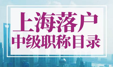 上海落户中级职称目录