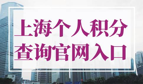 上海个人积分查询官网入口
