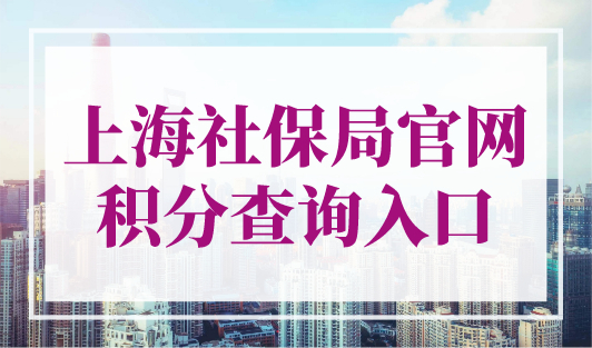 上海社保局官网积分查询入口，2023年最新官网查询