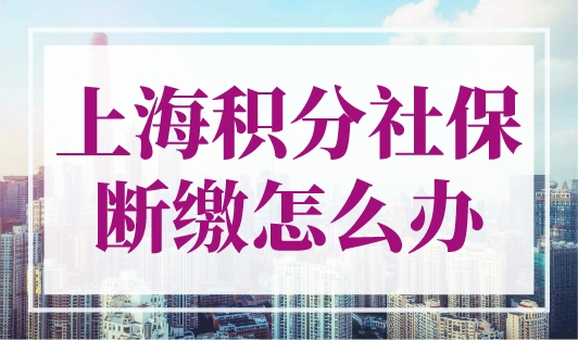 上海积分社保断缴怎么办？上海居住证积分社保最新算法