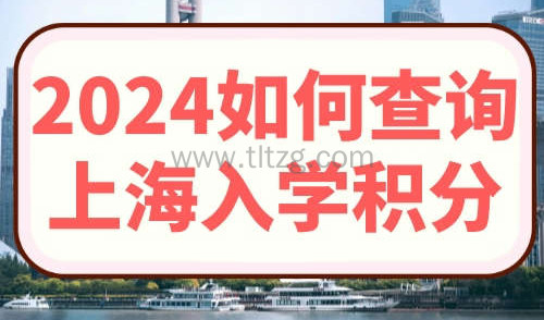 2024如何查询上海入学积分