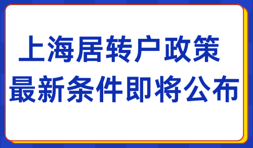 上海居转户2024新政即将公布，落户条件及门槛有望放宽！