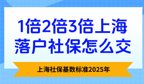 上海社保基数标准2025年，1倍2倍3倍上海落户社保怎么交