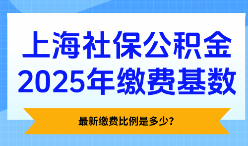上海社保公积金2025年缴费基数，最新缴费比例是多少？