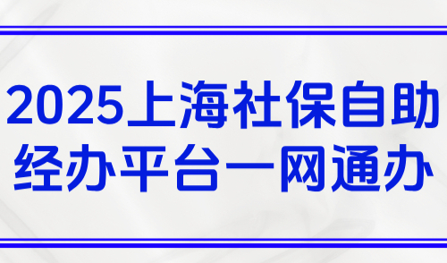2025上海社保自助经办平台一网通办：个人社保缴纳比例如何查询