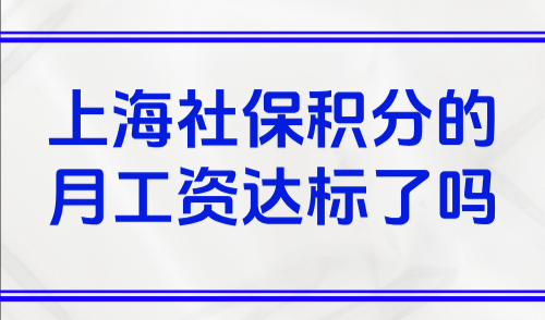 上海社保基数标准2025年，上海社保积分的月工资达标了吗