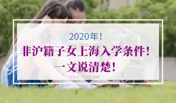 2020年非沪籍子女上海入学条件