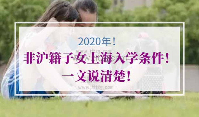 2020年非沪籍子女上海入学条件