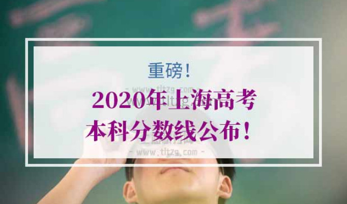 2020年上海高考本科分数线