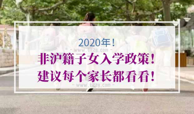 2020年非沪籍子女入学政策