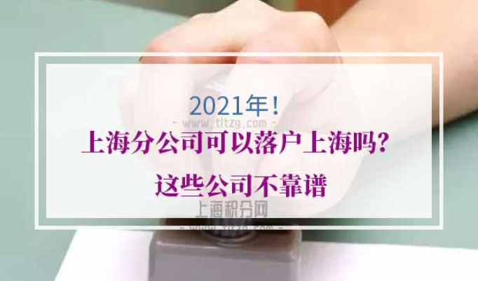 2021年上海分公司落户上海要求