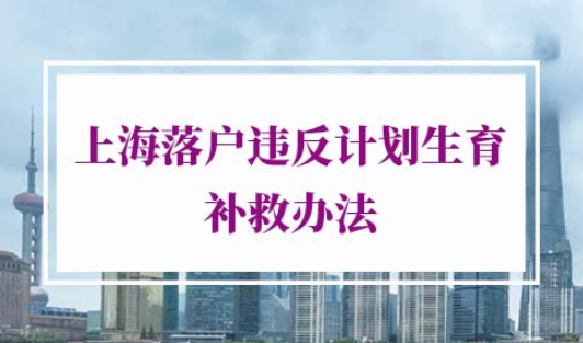 违反计划生育上海落户办法