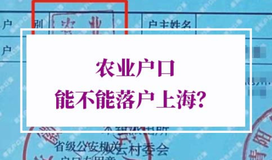 农业户口上海人才引进落户