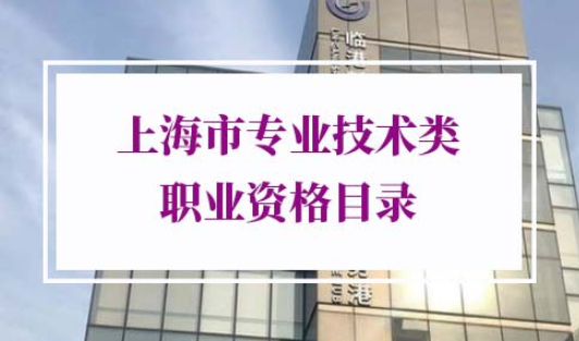 上海居转户专业技术类职业资格目录