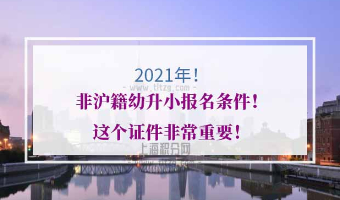 2021年非沪籍幼升小报名条件