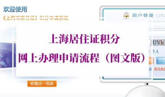 2021年上海居住证积分网上办理申请流程