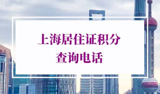 上海居住证积分查询电话