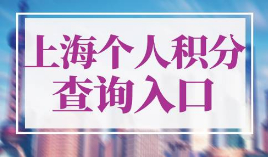 上海个人积分查询入口