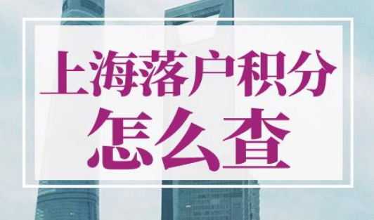 上海落户积分怎么查