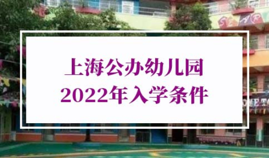 上海公办幼儿园2022年入学条件
