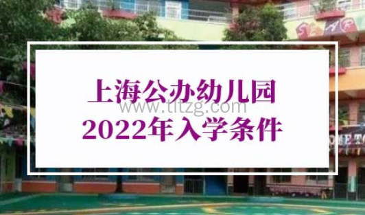 上海公办幼儿园2022年入学条件