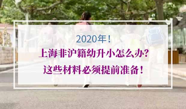 2020年上海非沪籍幼升小